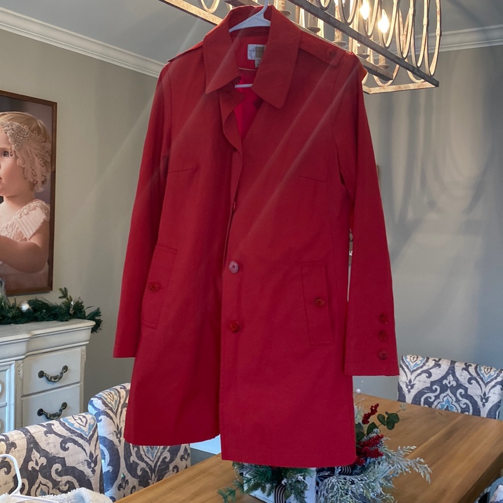 Size small gallery red pea coat fits like medium